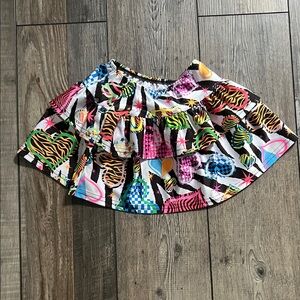 Dori Creations Girls Colorful Patterned Ruffle Skirt
